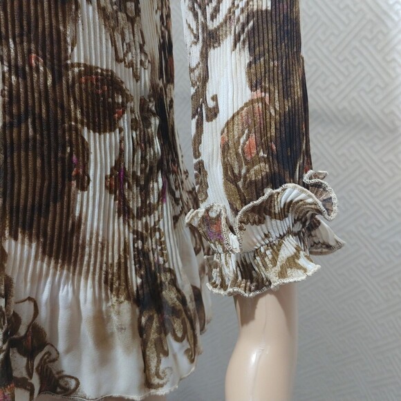 Sioni Blouse for Women Size XL Long sleeves crinkle Top stretch - Picture 3 of 11